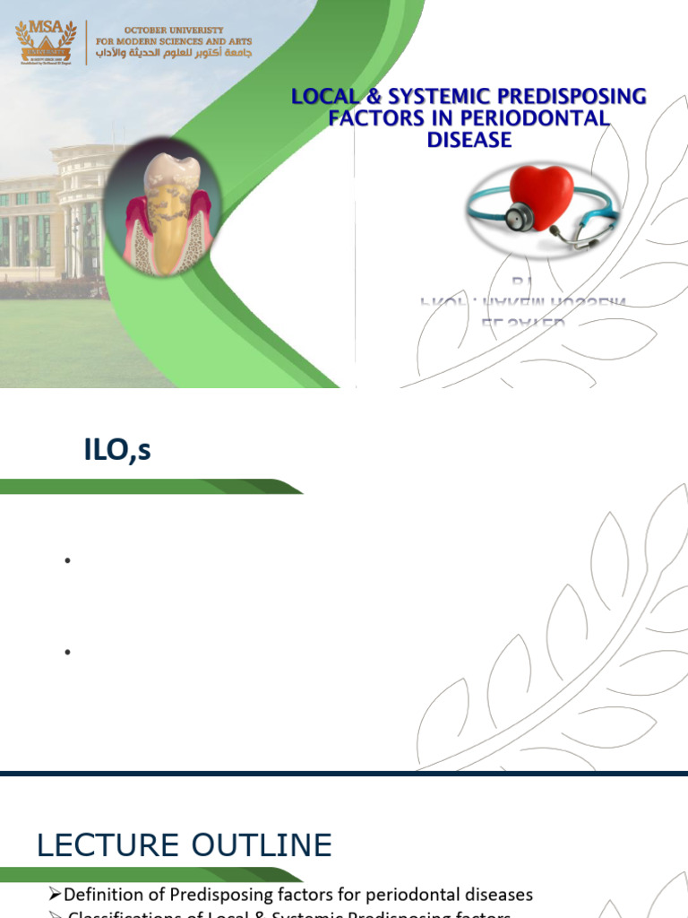 Predisposing Factors for Periodontal Disease | PDF | Periodontology ...