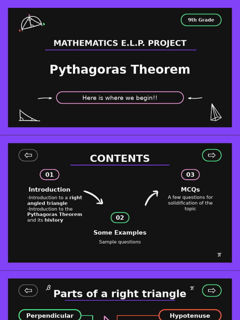 Pythagorean Theorem Explained for 9th Grade | PDF | Triangle ...