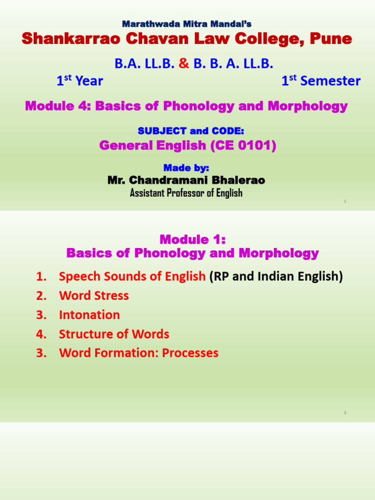 Module 4 General English | PDF | Stress (Linguistics) | Syllable