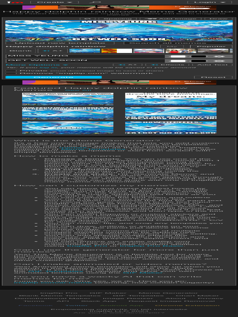 Happy Dolphin Rainbow Meme Generator - Imgflip 2 | PDF | Computing ...