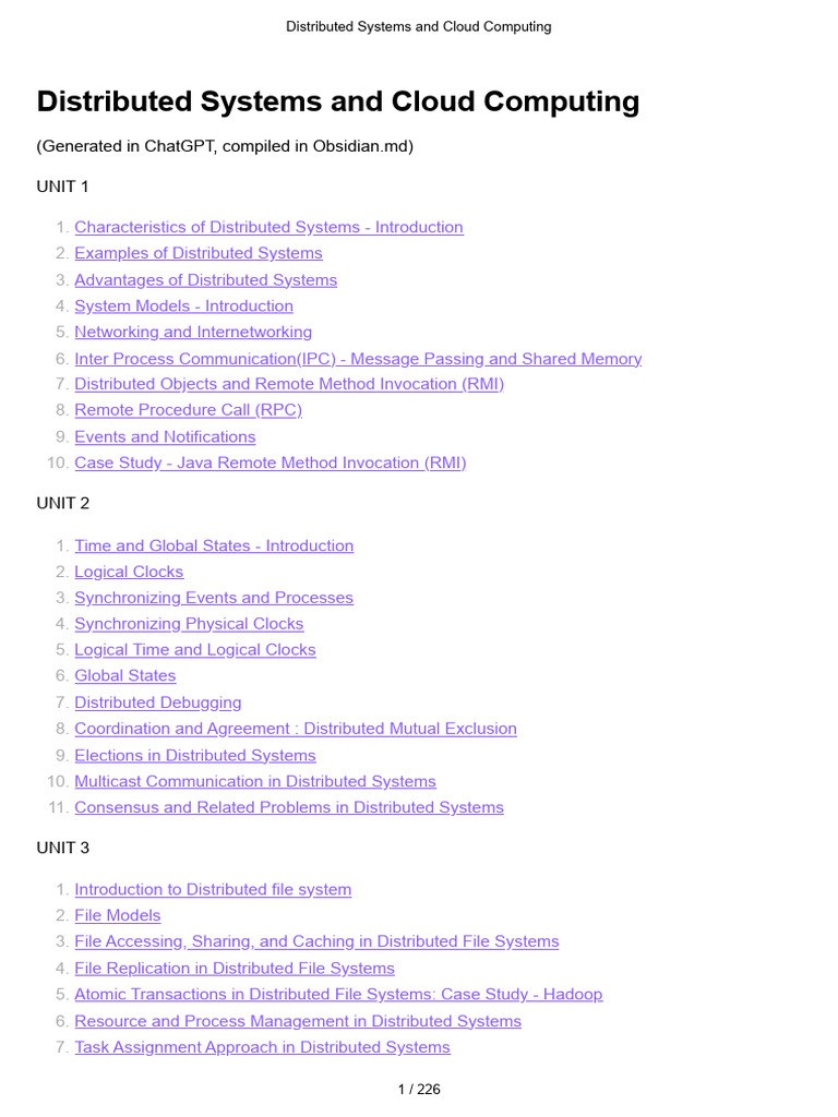 Understanding Distributed Systems & Cloud Computing | PDF | Client ...