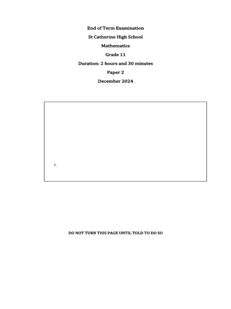 Mock Exam Dec 2024 Paper 2 | PDF | Circle | Mathematics