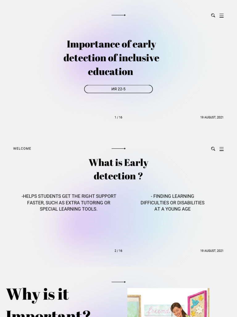 Early Detection in Inclusive Education | PDF