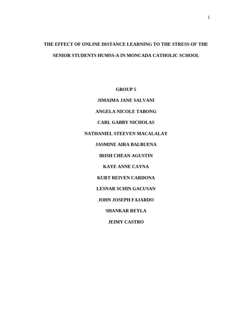 Suren Official Thesis Chapters 1-5 | PDF | Learning | Stress (Biology)