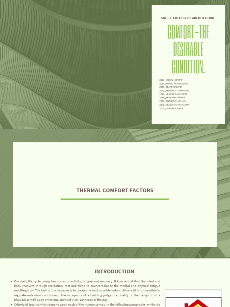 Understanding Thermal Comfort Factors | PDF | Heat Transfer | Humidity