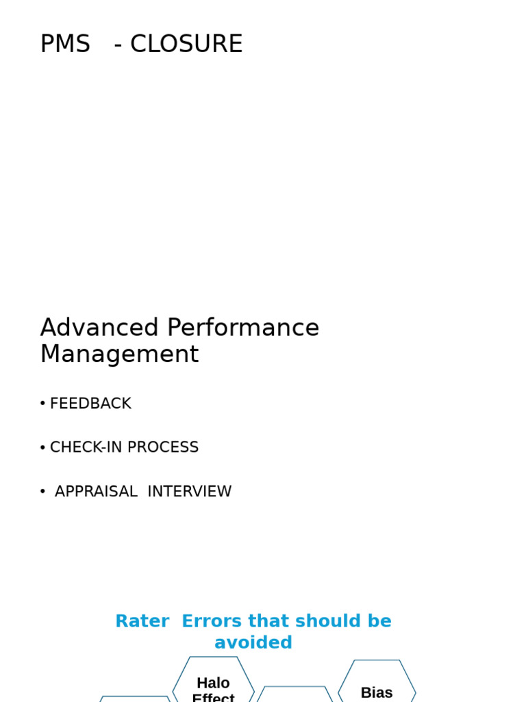 Adv PMS Feedback | PDF | Performance Appraisal | Psychology