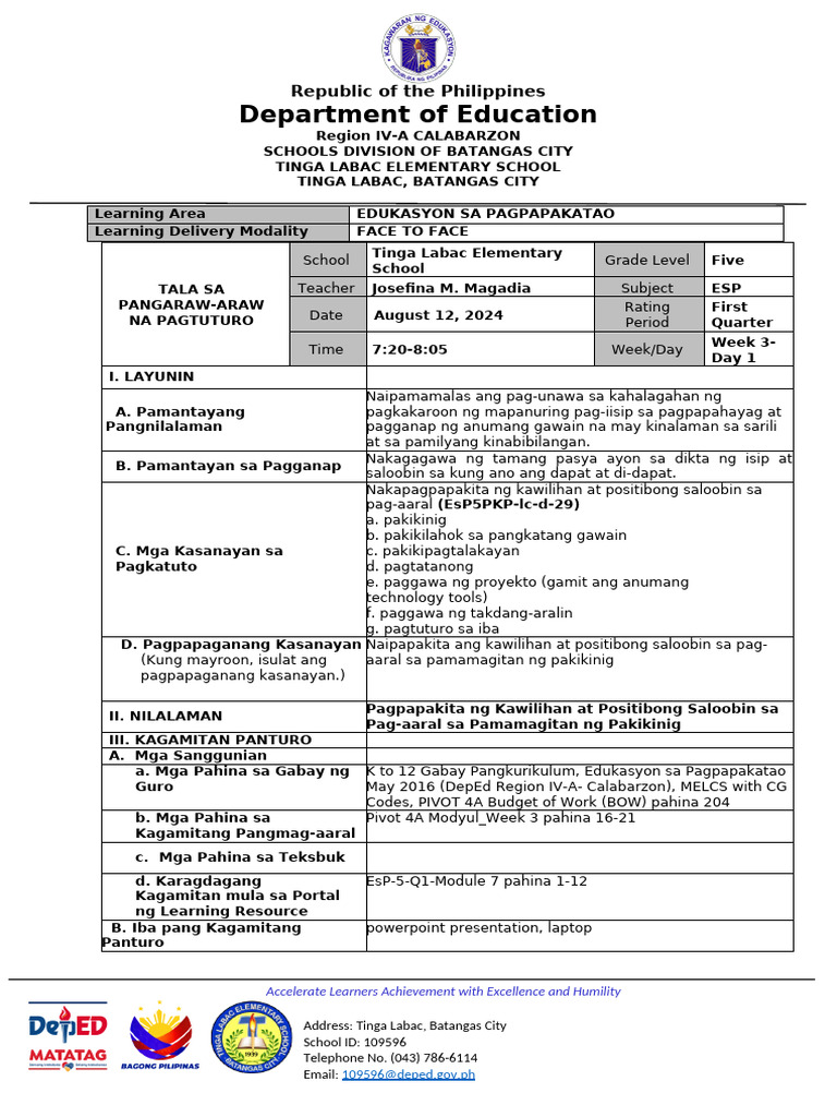 Esp - Week 3 - Day 1 - 08 - 12 - 24 | PDF