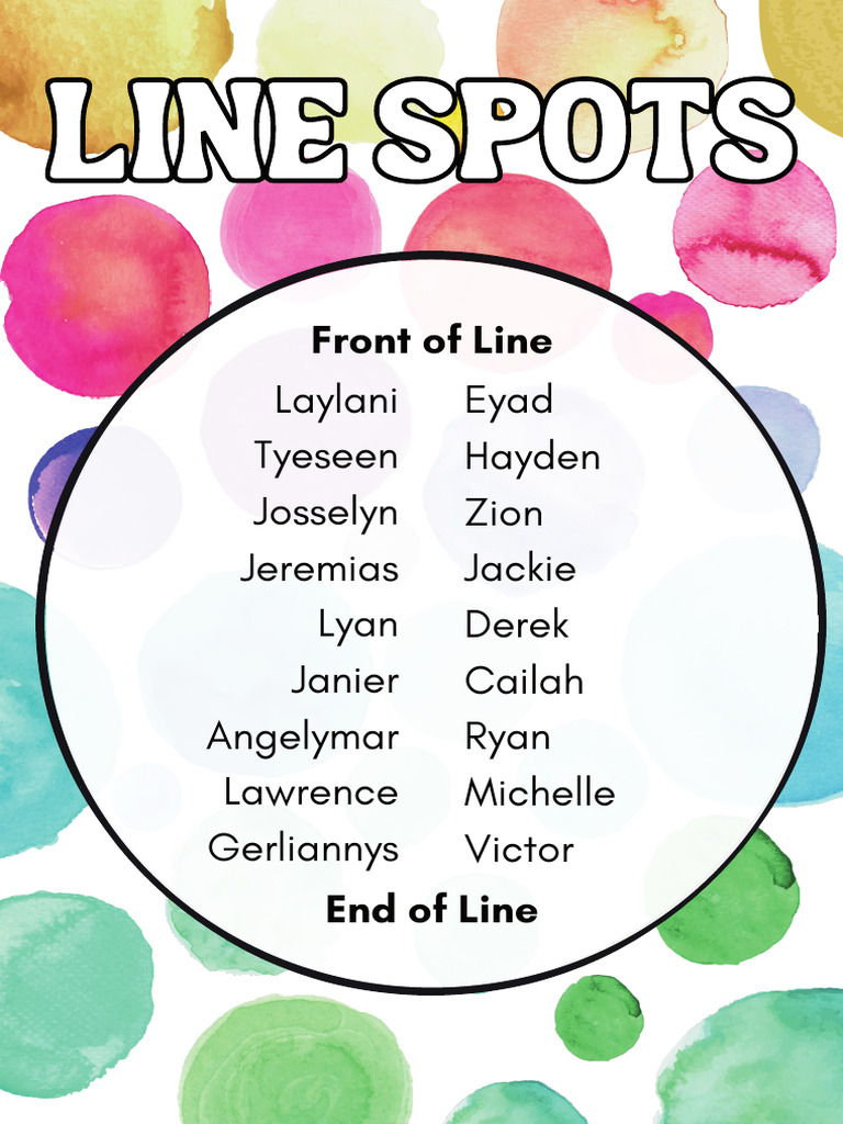 Line Spot Assignments List | PDF