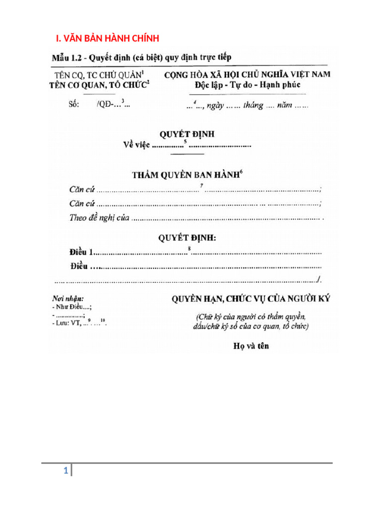 Van Ban Hanh Chinh Tham Khao | PDF