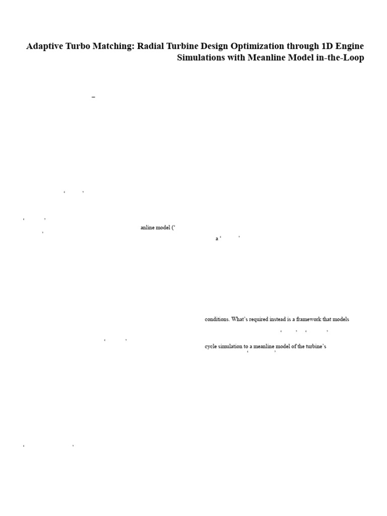 Adaptive Turbo Matching | PDF | Turbocharger | Computational Fluid Dynamics