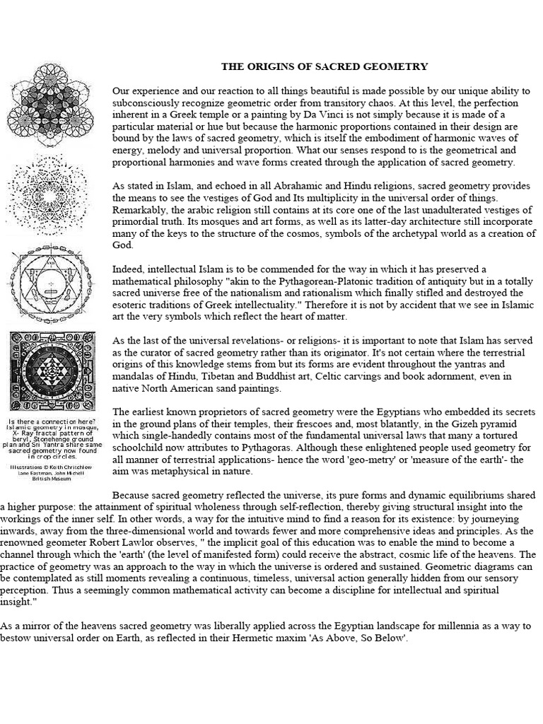 Sacred Geometry in Crop Circles | PDF | Circle | Geometry