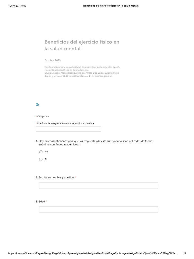 Beneficios Del Ejercicio Físico en La Salud Mental | PDF | Salud mental ...
