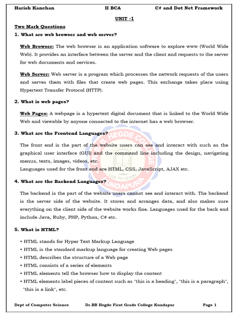 HTML Basics: Tags and Elements Explained | PDF | World Wide Web ...