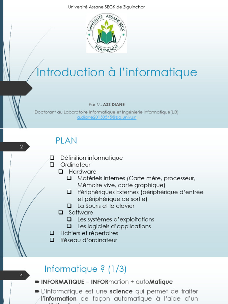 Introduction à l'informatique essentielle | PDF | Système d ...
