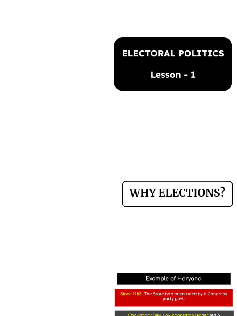 YT Electoral Politics Part 1 & 2 | PDF | Voting | Elections