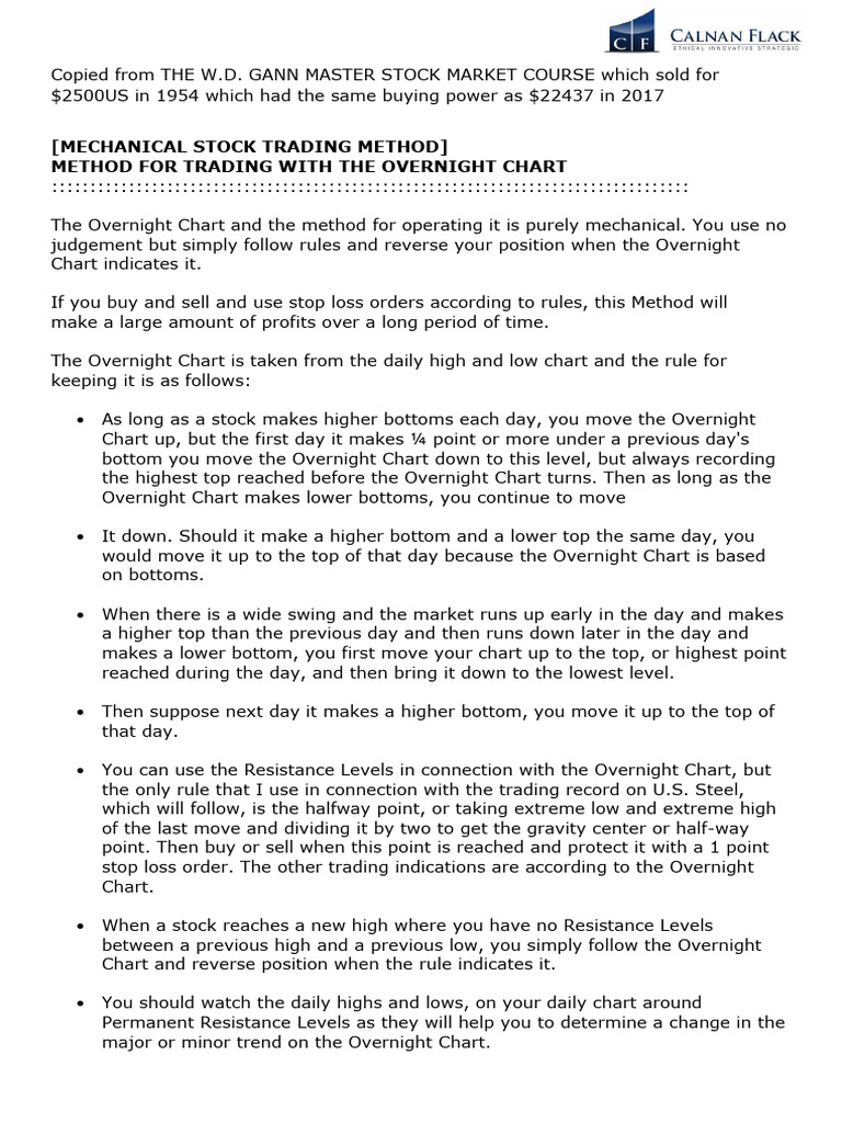 WD Ganns Mechanical Stock Trading Rules | PDF | Order (Exchange) | Stocks
