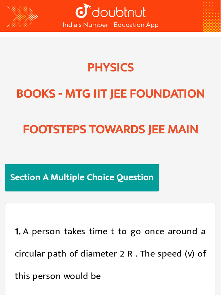 Books Doubtnut Question Bank | PDF | Momentum | Force