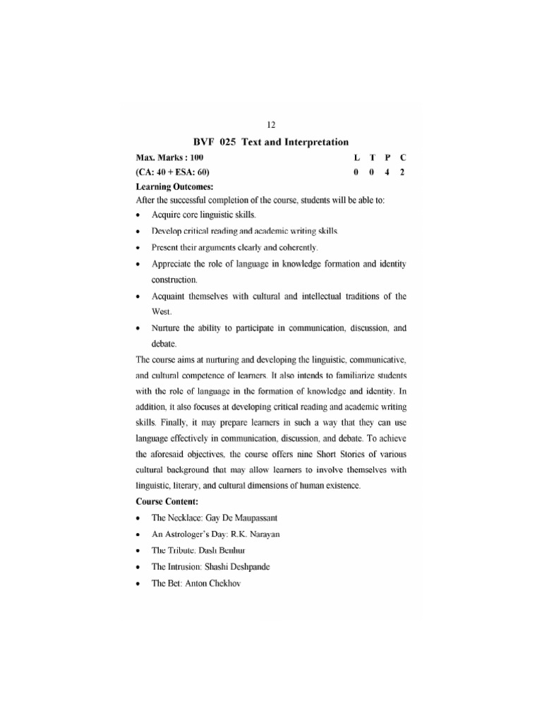 Text and Interpretation | PDF