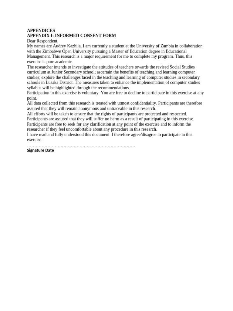 Informed Consent Form | PDF