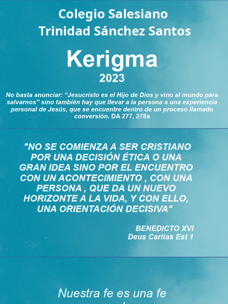 kerigma tema 1 | PDF | Dios | Amor
