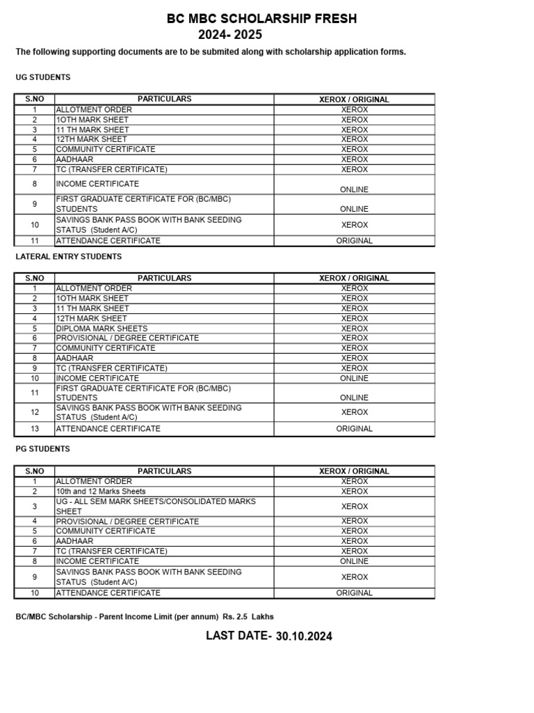 BC MBC Scholarship Application Guide | PDF