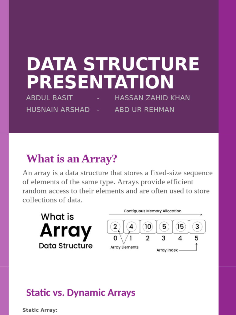 DATA STRUCTURE PRESENTATION | PDF | Applied Mathematics | Computer ...