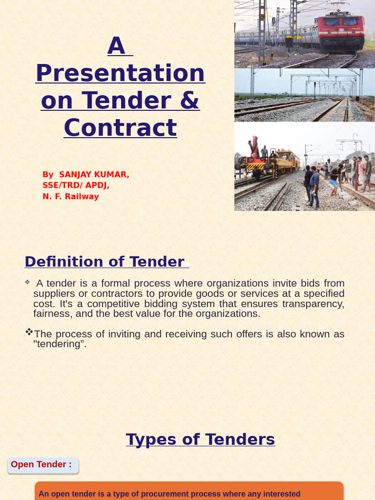 Overview of Tendering Processes | PDF