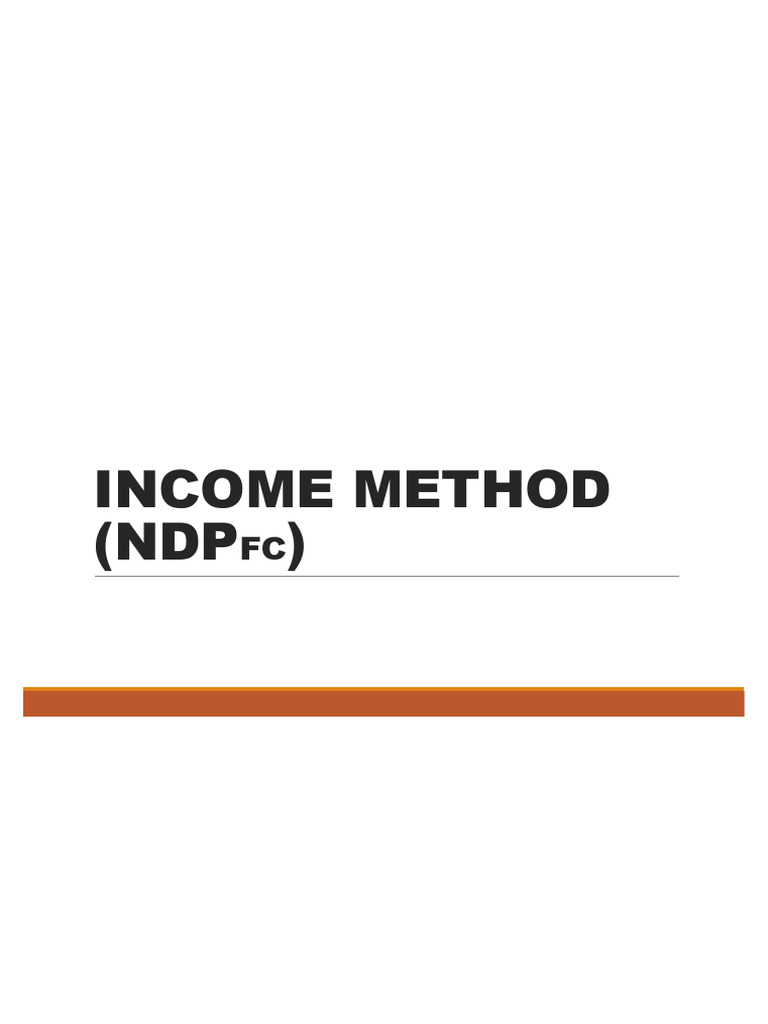 National Income Estimation Methods | PDF | Income | Measures Of ...
