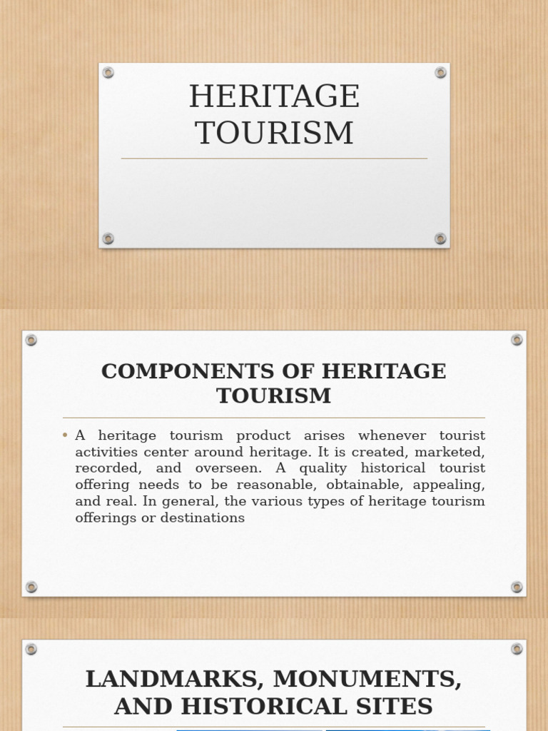 Components of Heritage Tourism | PDF | Tourism