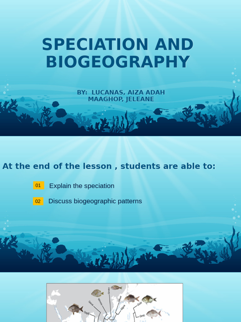 SPECIATION OF BIOGEOGRAPHY Lesson 9.1669904110710 | PDF | Biological ...