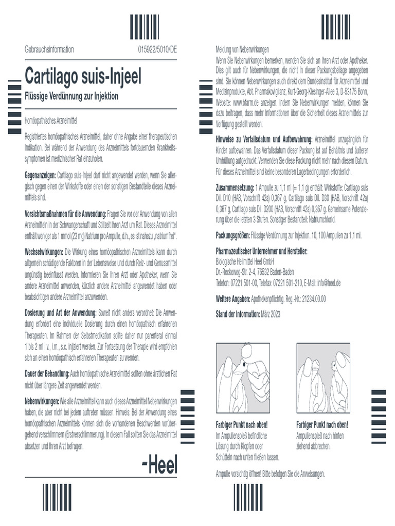 Cartilago Suis-Injeel Heel GMBH | PDF