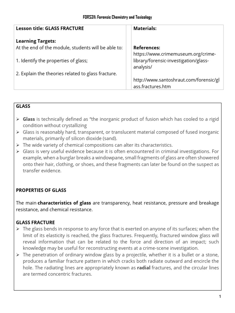 Understanding Glass Fracture in Forensics | PDF | Fracture | Glasses