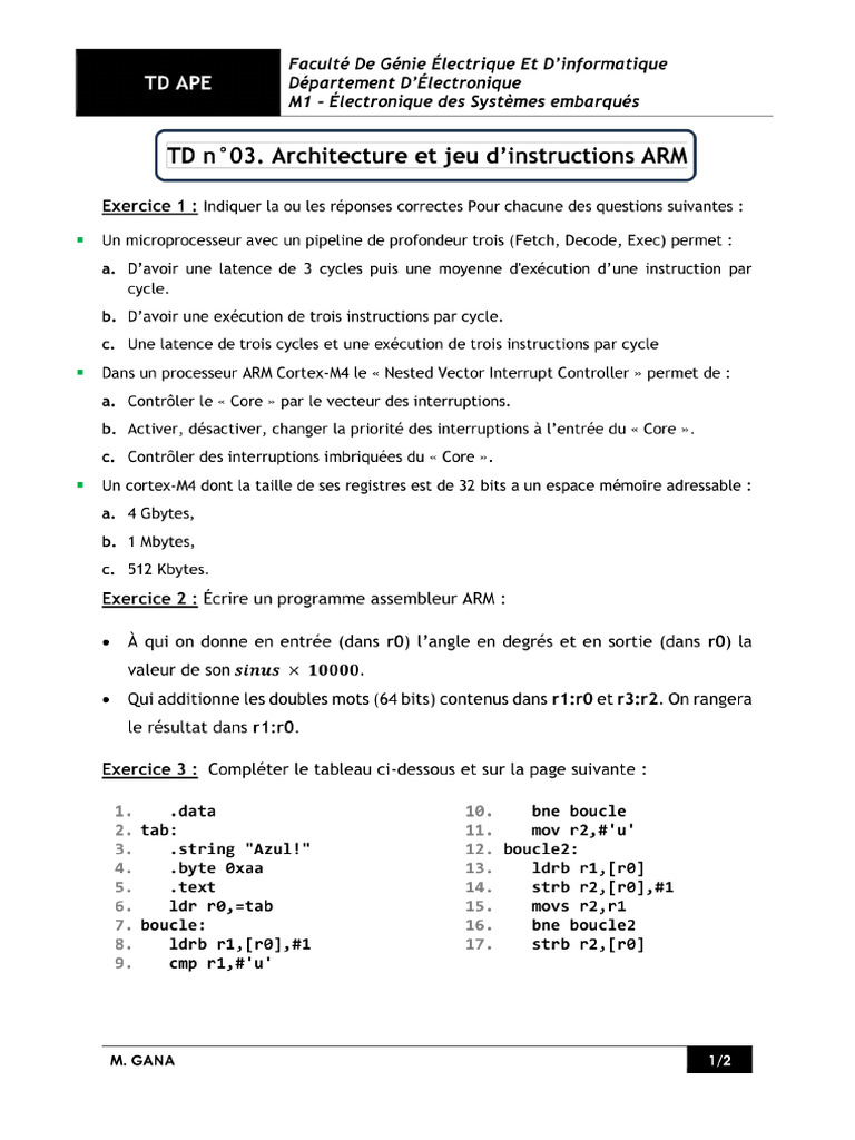 TD3 Ape | PDF