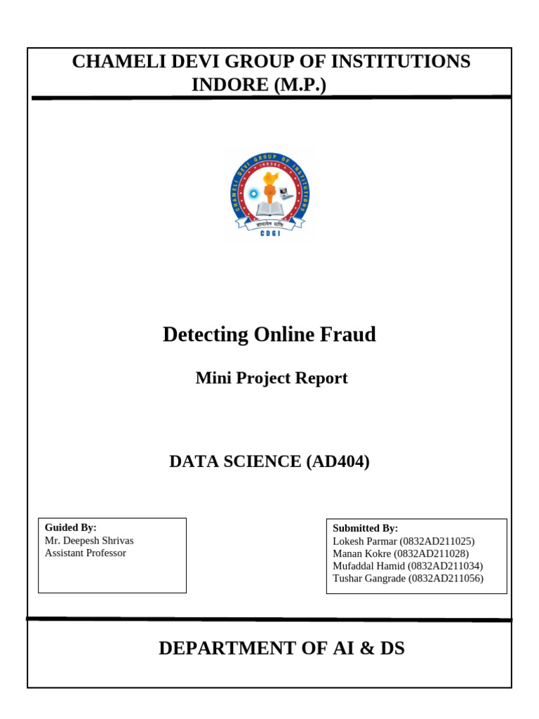 Online Fraud Report | PDF | Data Analysis | Machine Learning
