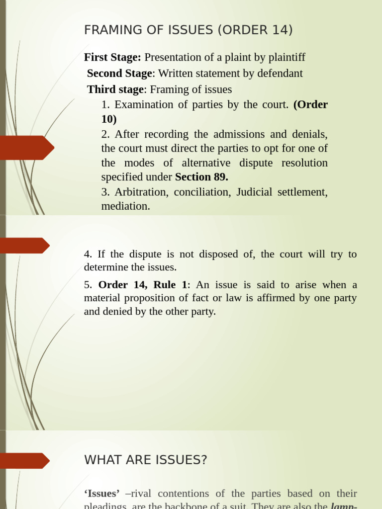 Framing Issues Under CPC: A Guide | PDF | Lawsuit | Judgment (Law)