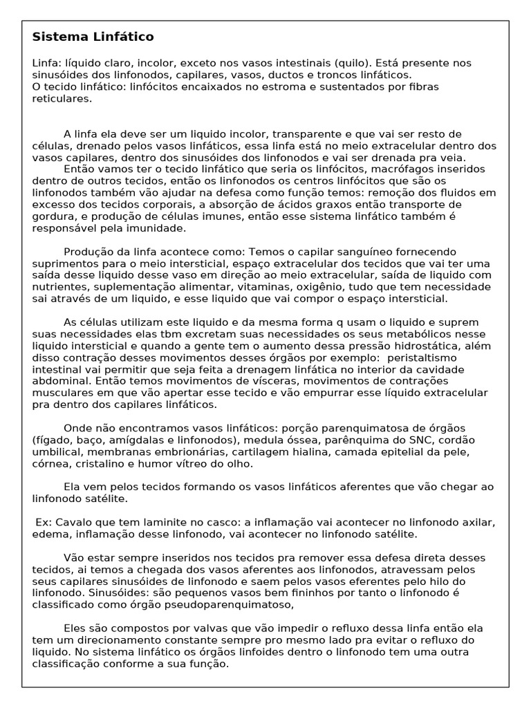 Sistema Linfático Anatomia Pdf Sistema Linfático Linfa