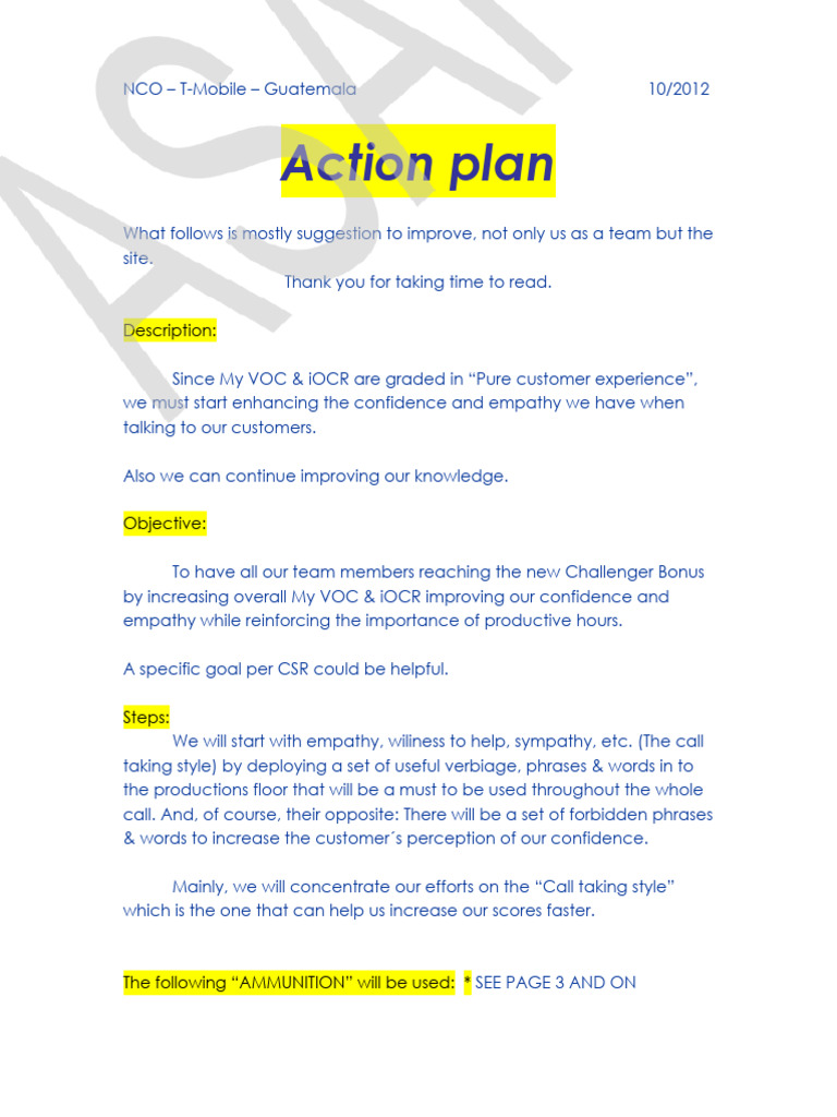 Action Plan 102012 | PDF | Corporate Social Responsibility ...