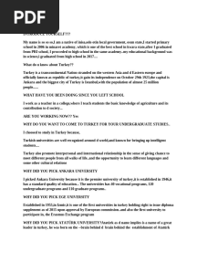 Turkey Interview Question