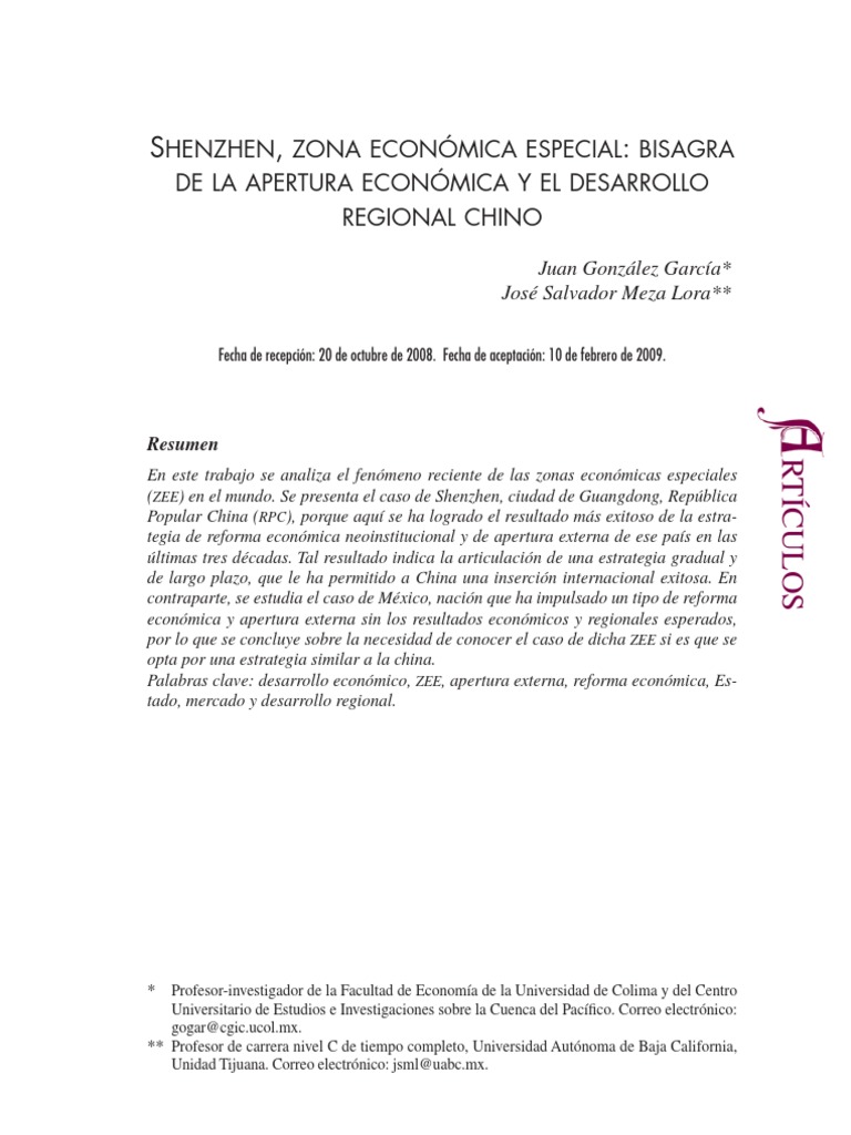 Zonas Economicas Especiales | PDF | Shenzhen | China