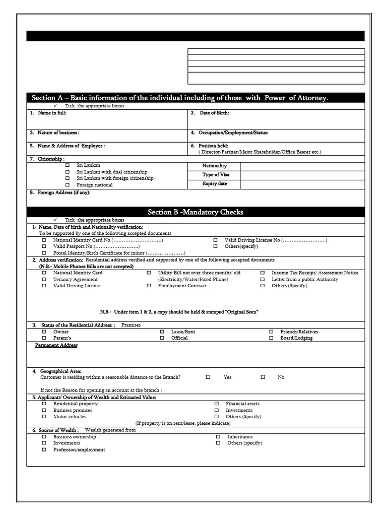 Form No f370 1 Kyc 06 07 2020 E58cc565fe | PDF | Identity Document | Wealth