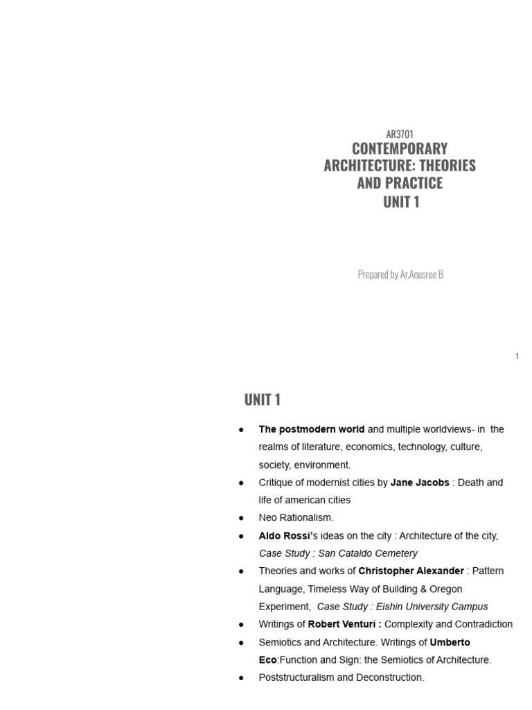 Catp Unit 1 | PDF | Minimalism | Postmodernism