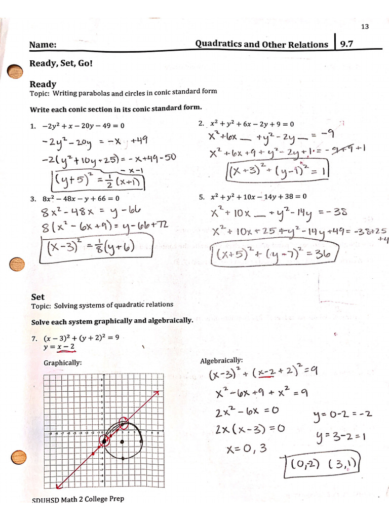 9.7 Homework Key | PDF