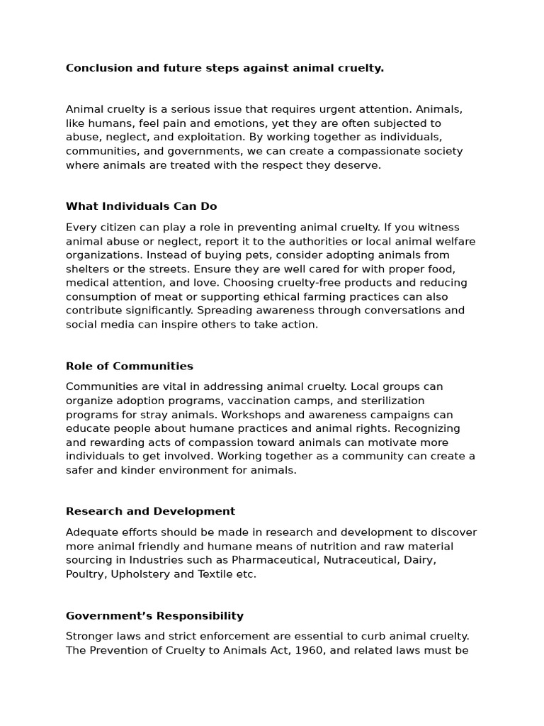 Conclusion and Future Steps -Ojasya | PDF | Cruelty To Animals | Compassion