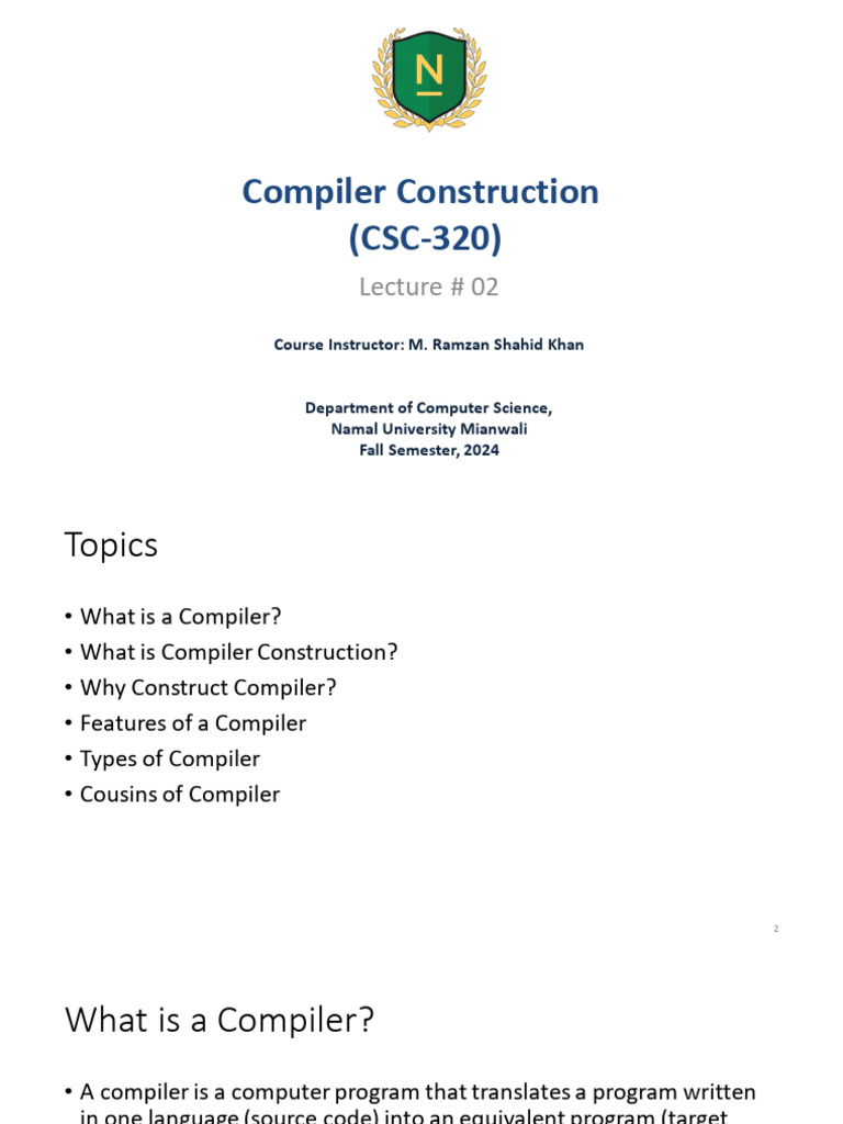 66fe65b57193bCCWeek 01lecture02 | PDF | Compiler | Assembly Language