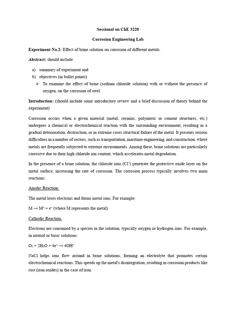 Lab manual Exp-2 | PDF | Corrosion | Rust