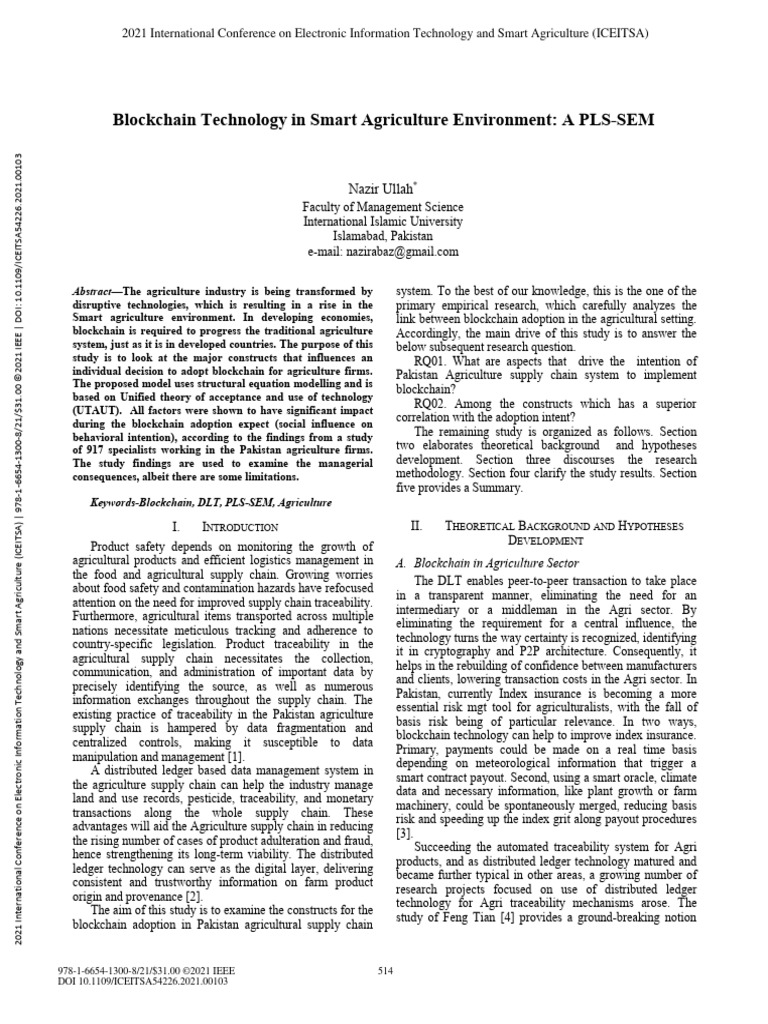 Blockchain in Smart Agriculture | PDF