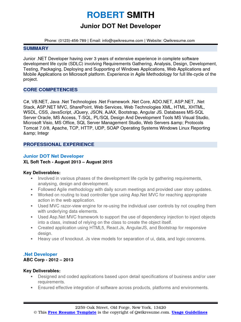 Dot Net Developer 1529465062 | PDF | World Wide Web | Internet & Web