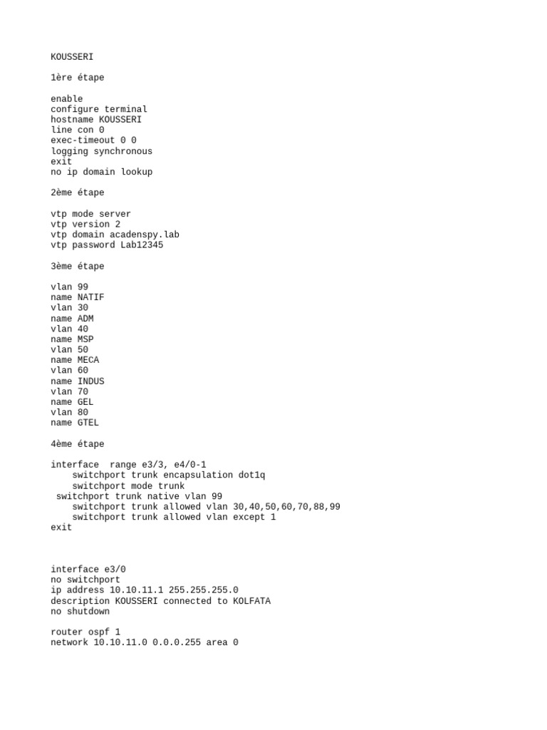KOUSSERI Configuration Guide | PDF | Telecommunications | Internet ...