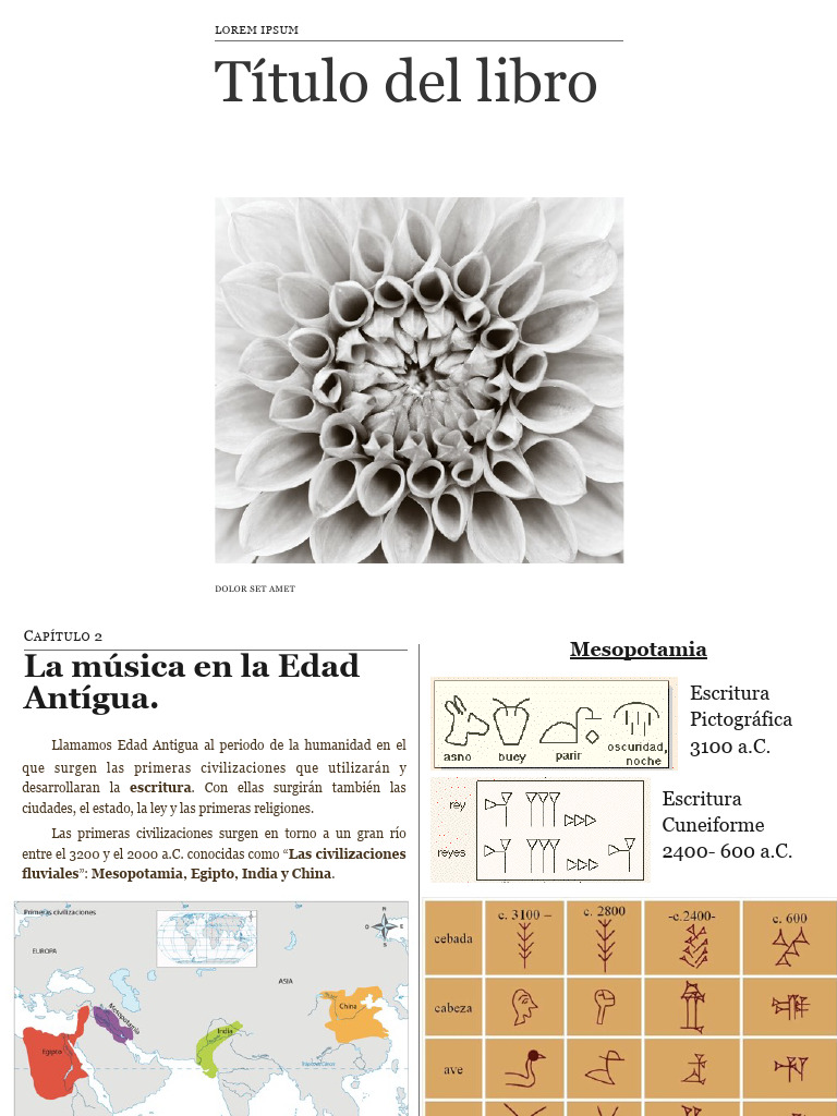 La Música en La Edad Antigua | PDF | Instrumentos musicales | Cuneiforme