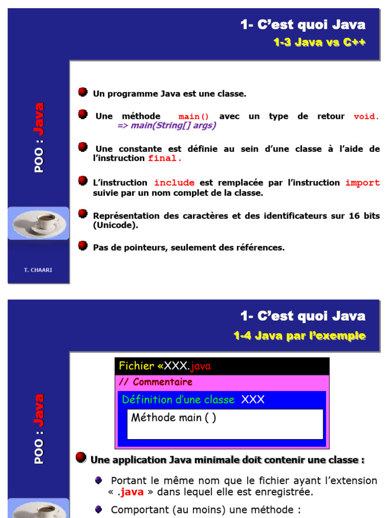 Introduction à Java et POO | PDF | Java (Langage de programmation ...